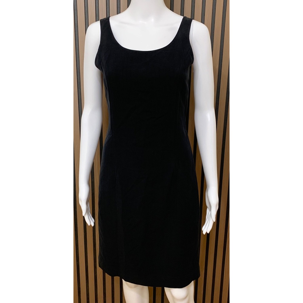 Tommy Bahama Women's Black Silk Sheath Dress Scoop Neck Sleeveless Size 4